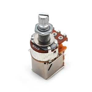 Potentiomètre rotatif de 16 mm avec <span class=keywords><strong>bouton</strong></span> poussoir, résistance de 100-2M, 125V, rotation à 360°, matériau en carbone - Product Image 4