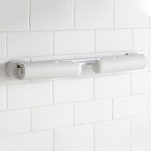 New Adhesive Aluminum Bathroom Double Hand Towel Bar Towel Rack Towel <b>Rod</b> <b>Holder</b> with Hook - Product Image 1
