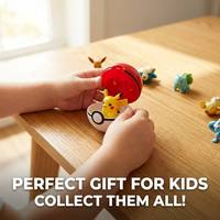 Figurines miniatures en gros de 5 cm (2 pouces) avec figurines d'anime dans des Poké Ball et Poké Capsule pour machine à œufs surprise