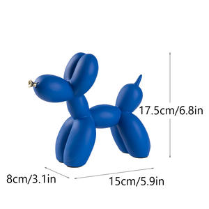 Figura Decorativa <span class=keywords><strong>de</strong></span> Perro Globo con Boca Dorada, Escultura <span class=keywords><strong>de</strong></span> Resina Pintada a Mano, Personaje <span class=keywords><strong>de</strong></span> Cine y Televisión, Decoración para el Hogar - Product Image 6