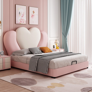 <span class=keywords><strong>Letto</strong></span> a Forma di <span class=keywords><strong>Cuore</strong></span> per Bambini con Struttura in Legno Massello, Design Moderno e Semplice, <span class=keywords><strong>Letto</strong></span> Singolo Rosa - Product Image 5