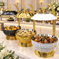 Matériel de restauration XINGPAI, réchauds de luxe pour buffet, chauffe-plats en acier inoxydable, réchaud suspendu avec couvercle