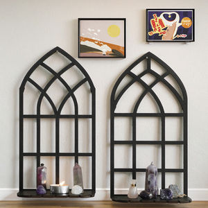 أبواب ونوافذ باروك حامل شموع مجوف رف حائط حرف ديكور منزلي بسيط للبيع بالجملة - Product Image 3