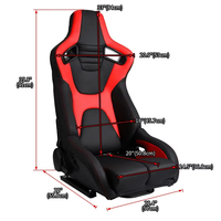 1 siège de voiture universel réglable pour simulateur de sport, siège de course gaming 3D en cuir intégral respirant avec coussin