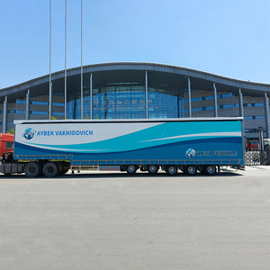 Semi-<span class=keywords><strong>remorque</strong></span> à rideaux latéraux 5 essieux 120 m³ avec bâche et caisse de chargement pour camion - Product Image 6