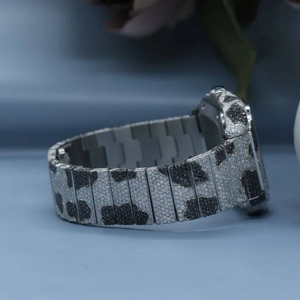 Negro blanco diamante Moissanite lujo moneda moda negocios Acero inoxidable mecánico analógico Dial reloj para hombres mujeres - Product Image 5