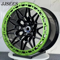 JJSEES Nouvelle conception 17X 10 18X 9 19X9.5/10 Vert Jantes monobloc Beadlock Concave profondes 5x120 5x114.3 5x112 Pcd pour BMW M340i