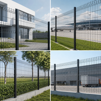 Panneau de clôture en treillis soudé incurvé 3D à double fil, revêtement PVC, hauteur personnalisée pour kit de clôture de serre à fleurs