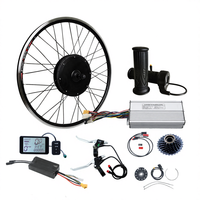 Kit de conversion électrique 2000W 52V Moteur sans balais Contrôleur intelligent à onde sinusoïdale double Affichage LCD couleur Batterie au lithium LG