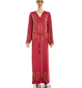 Abaya musulmana Eid para mujer, vestido africano de Dubái, Turquía, cuentas de piedras brillantes, vestidos Abaya, fabricante 2023