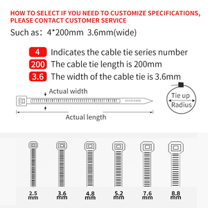 12x ، وصلات بسحاب طويل ، روابط من النايلون للخدمة الشاقة ، ذاتية القفل بعرض 12 ، متعددة الأغراض للاستخدام الداخلي والخارجي - Product Image 5