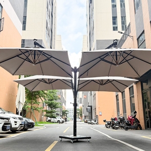 Four-head Big Size Cantilever Umbrella Outdoor Heavy Duty Foldable Hanging Umbrella Wholesale Use for <b>Garden</b> Courtyard Business - Product Image 4