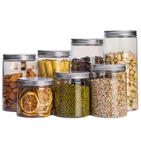 Pots en plastique de 8 oz, 250 g, 500 g, contenants pour gommage corporel cosmétique, pots en plastique PET vides avec couvercles en aluminium