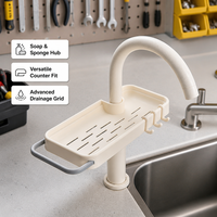 Nouvel Organisateur de Robinet Multifonctionnel pour Évier de Cuisine, Gain de Place, Accessoire Essentiel