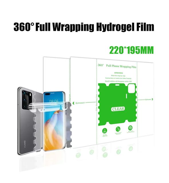 360 Full-Body Coverage Flexible 2.5D TPU Screen Protector HD Frosted Water Gel Film Butterfly-Shaped Mobile Phone Shockproof