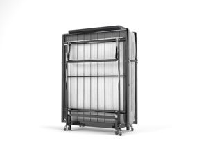 金属製折りたたみベッドフレーム、ポケット付きフォームマットレス、収納簡単、キャスター<span class=keywords><strong>4</strong></span>個付きで移動可能 - Product Image 3