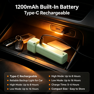 WOSEN 57g Ultra Lightweight EDC <b>LED</b> Flashlight Emergency Home For Outdoor Camping <b>Rechargeable</b> IP64 Waterproof COB ABS Torch - Product Image 6