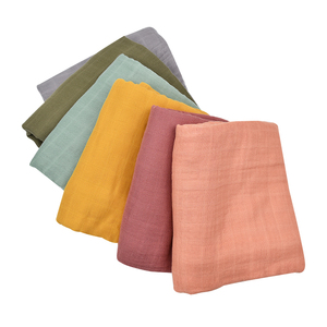 Good Quality Manufacturer Bamboo 2 Layers Baby Blanket 100% Cotton Muslin <strong>Throw</strong> Blankets <strong>Pink</strong> White 120*120cm Swaddle Blanket - Product Image 3