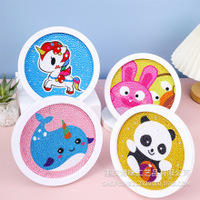 Kits de Pintura de Diamantes Personalizados con Imágenes de Animales, Tamaño Infantil, Cuadrados, con Marco, para Niños