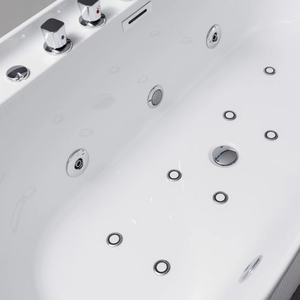 Baignoire autoportante ovale en acrylique blanc pur, design italien moderne, tendance européenne, écologique, pour hôtel, avec fonction massage, neuve d'usine. - Product Image 5