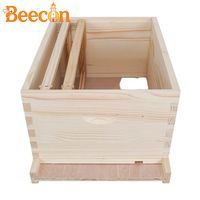 Juego completo de colmena de 3 niveles de madera de pino o abeto, colmena de madera tipo Langstroth, caja de miel para abejas.