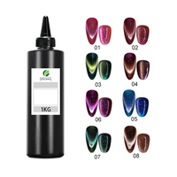Kit de gel pour les yeux de chat à paillettes brillantes OEM Logo personnalisé Vente en gros Salon de nail art Gel UV pour les yeux de chat de haute qualité Échantillon gratuit