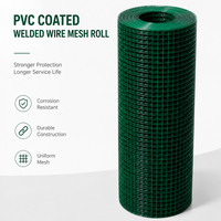 Malla de Alambre Soldada Recubierta de PVC Verde Anti-Pájaros en Rollo para Protección de Hangares de Aeropuertos y Cercas de Bioseguridad para Granjas Avícolas