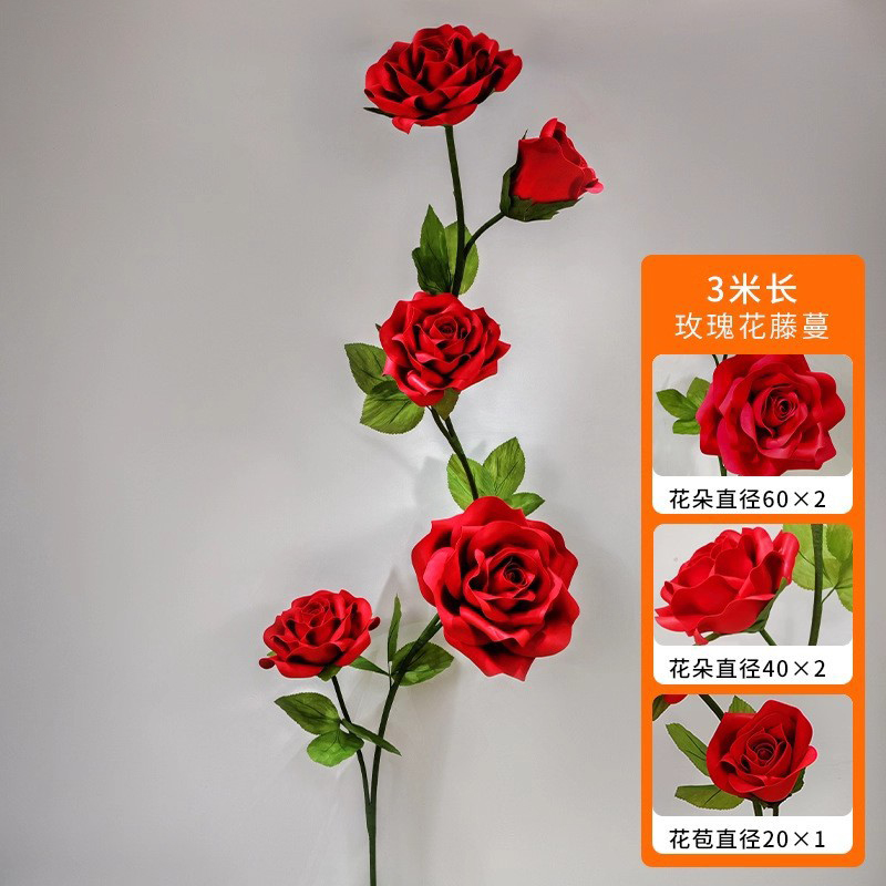 Arrangement de vigne de roses rouges 3M (base non incluse)