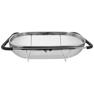 High quality stainless steel Vegetable basket drawing kitchenware strainer cooking oil strainer