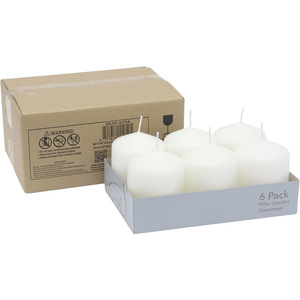 Bâton de paraffine votive de diamètre différent, de longue durée et non parfumé, bougies de prière cylindriques à dessus pointu blanc - Product Image 2