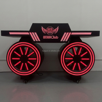 Muebles de Bar Modernos con Luces LED RGB en Forma de Rueda de Motocicleta, Equipo de Escenario para Discotecas, Venta al por Mayor
