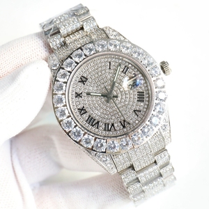 Luxury Hip-hop Moissanite VVS High-quality Diamond-encrusted <b>Mechanical</b> <b>Watch</b>, Icy Diamond Wristwatch - Product Image 1