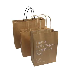 전체 사용자 정의 럭셔리 크래프트 종이 가방 친환경 가방 공예를위한 고품질 종이 가방