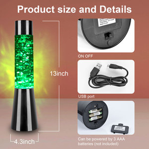 Tianhua marchio personalizzato all'ingrosso razzo LED lampada <span class=keywords><strong>Lava</strong></span> colorato Glitter Base 5V luce da tavolo arcobaleno corpo per scopo decorativo - Product Image 5