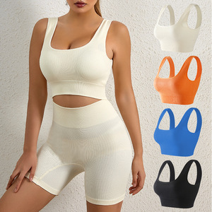 Biancheria intima sportiva da donna di alta qualità senza anello in acciaio raccolto reggiseno Shock da corsa Yoga può essere indossato all'esterno della canotta - Product Image 2