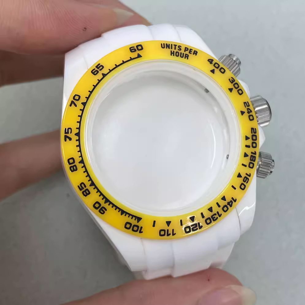 39mm Transparent Plastic Watch Case with Sapphire Glass and