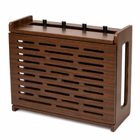 Caja Decorativa para Ocultar el Router WiFi - Almacenamiento de Bambú para Router y Módem - Estante de Madera para Montar en la Pared para Ocultar la Caja del Router y el Módem