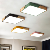 Plafonnier LED Macaron Rond Carré Rectangle Lumière Style Moderne et Simple Chambre à coucher Salon Maison Éclairage