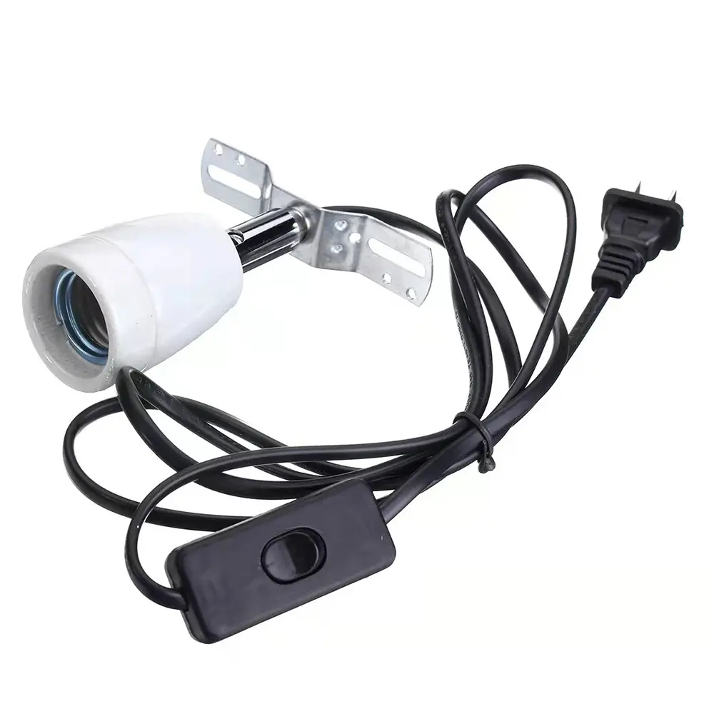 높은 품질 높은 온도 저항 E27 파충류 세라믹 램프 홀더 조절 온도 스위치 세라믹 램프 홀더