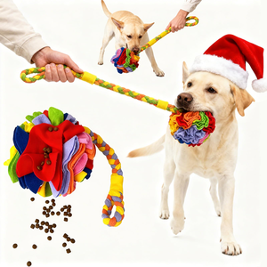 Durable Eco-Friendly Pet Dog Chew <b>Toy</b> <b>Interactive</b> Rope Tug <b>Toy</b> for Teeth Cleaning Training with Elastic Handle for Dogs and <b>Cats</b> - Product Image 1