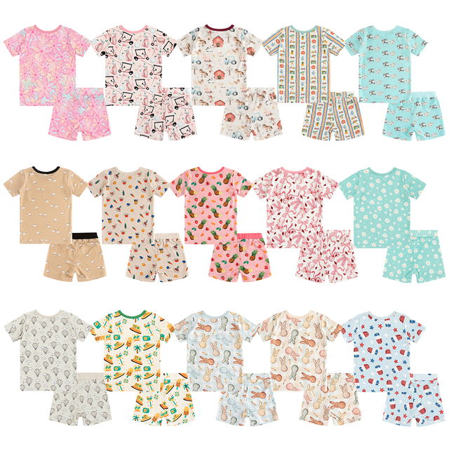 Wholesale-toddler-clothes Miozing Bulk Boutique Bamboo Designer 4t Summer Clothes Set for Lil Toddler Clothes Girls