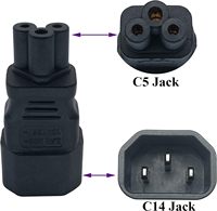 Connecteur mâle femelle IEC prise ca C14 à C5 adaptateur de prise d'alimentation 10A convertisseur ca