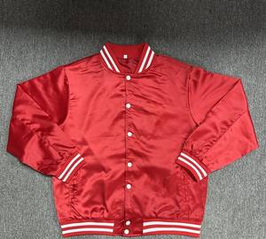 Chaqueta Bomber Cruzada de Satén Personalizada para <span class=keywords><strong>Hombre</strong></span>, Estilo Europeo Americano, Ropa de Calle Informal, Holgada, Bordada, Cortavientos - Product Image 2