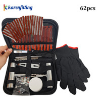 Kit de réparation de pneus multifonctionnel direct usine, ensemble de 46 outils de réparation rapide pour pneus à chambre à air, idéal pour les réparations d'urgence en safari