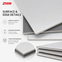 Panneau composite en aluminium ACM Wooden RAL Colors Silver FR A2 B1 Aluco Bond pour façade de bâtiment extérieure