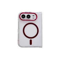 Nouvelle arrivée, étui transparent magnétique pour iPhone 18 Duo, film de protection d'objectif électro-plaqué pliable, étui transparent fin en PC rigide antichoc