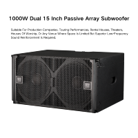 Caisson de basses passif double 15 pouces 1000W pour les événements de tournée, les salles de concert, les théâtres, les clubs, les bars