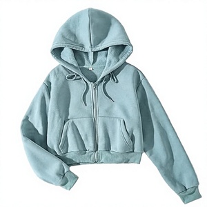 Non Toxic Low Impact Dyed <b>Crop</b> Hoodie Women Natural Plant Dyed Organic Cotton Heavy Fleece Sustainable <b>Zip</b> <b>Up</b> Hoody - Product Image 1