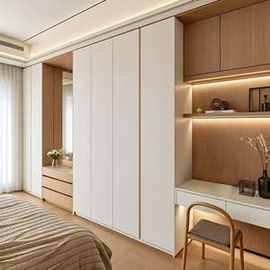 Armoire de chambre principale haut de gamme en promotion, design moderne personnalisé, en panneaux MR HDF, extensible et pliable - Product Image 3