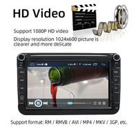 Autoradio 8 ", Android 9.1, écran HD, Navigation GPS, vidéo, lecteur multimédia, 2 Din, pour voiture Volkswagen/VW, PASSAT, POLO, GOLF